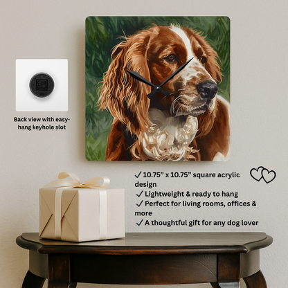 Welsh Springer Spaniel Wall Clock – Dog Lover Gift – Classic Spaniel Design