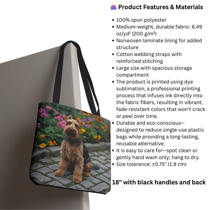 Welsh Terrier Tote Bag – Bold Dog Lover Gift – Artistic Terrier Design