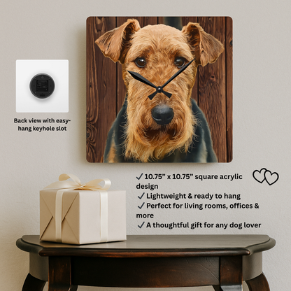 Welsh Terrier Wall Clock – Bold Dog Lover Gift – Artistic Terrier Design