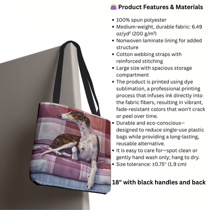 Whippet Tote Bag – Elegant Dog Lover Gift – Artistic Breed Portrait