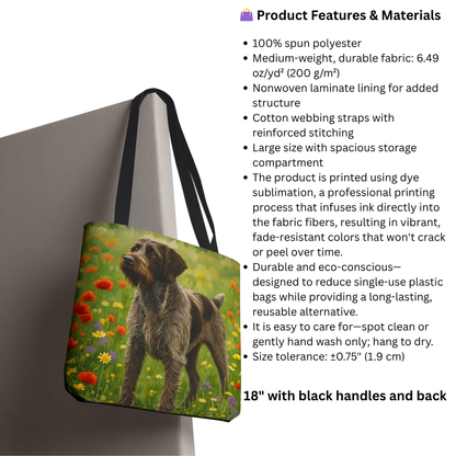 Wirehaired Pointing Griffon Tote Bag – Rugged Dog Lover Gift – Sporting Breed Design
