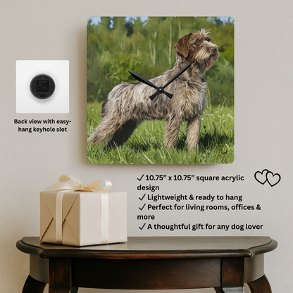 Wirehaired Pointing Griffon Wall Clock – Rugged Dog Lover Gift – Sporting Breed Design