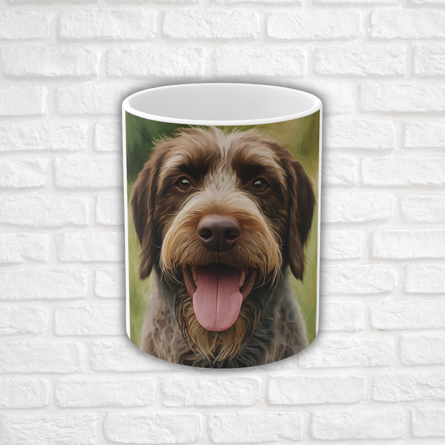 Wirehaired Pointing Griffon Coffee Mug – Rugged Dog Lover Gift – Artistic Sporting Breed Design