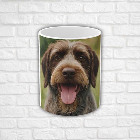 Wirehaired Pointing Griffon Coffee Mug – Rugged Dog Lover Gift – Artistic Sporting Breed Design