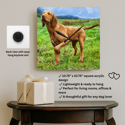 Wirehaired Vizsla Wall Clock – Unique Dog Lover Gift – Artistic Vizsla Design
