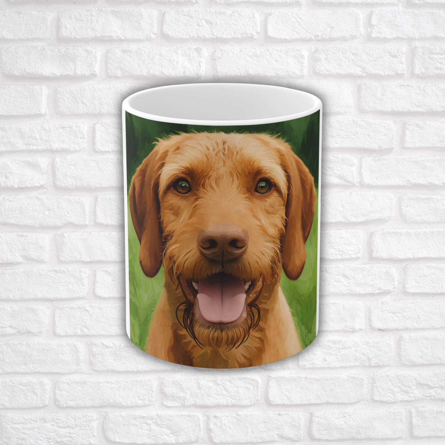 Wirehaired Vizsla Coffee Mug – Unique Dog Lover Gift – Artistic Vizsla Design