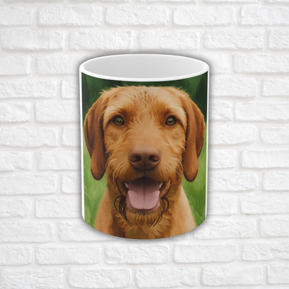 Wirehaired Vizsla Coffee Mug – Unique Dog Lover Gift – Artistic Vizsla Design